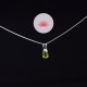 Conjunto colgante  Peridoto  mini lágrima 2 más cadena plata 40cm