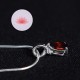 Ensemble pendentif mini Grenat larme 3 plus chaîne argent 40cm