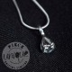 Conjunto colgante Topacio mini lágrima 3 con cadena plata 40cm