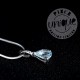 Ensemble pendentif Topaze mini larme 3 plus chaîne argent 40cm
