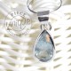 Pendentif Aigue Marine facettée et argent 2