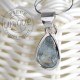 Pendentif Aigue Marine facettée et argent 2