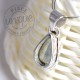 Pendentif Aigue Marine facettée et argent 2