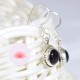 Boucle d'oreilles Tourmaline noire argent 7