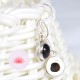 Boucle d'oreilles Tourmaline noire argent 7