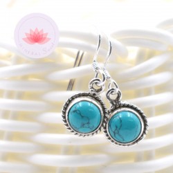 Pendientes Turquesa Arizona plata 7