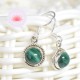 Boucle d'oreilles Malachite argent 7