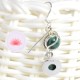Boucle d'oreilles Malachite argent 7
