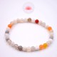 Bracelet Agate perles rondes 6mm