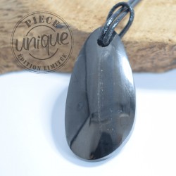 Pendentif Shungite cristal goute + cordon