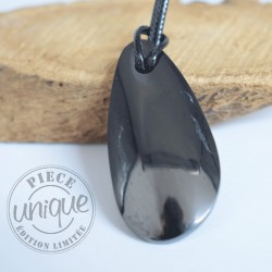 Pendentif Shungite cristal goute + cordon