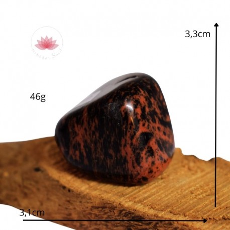 Obsidienne Acajou pierre roulée 8