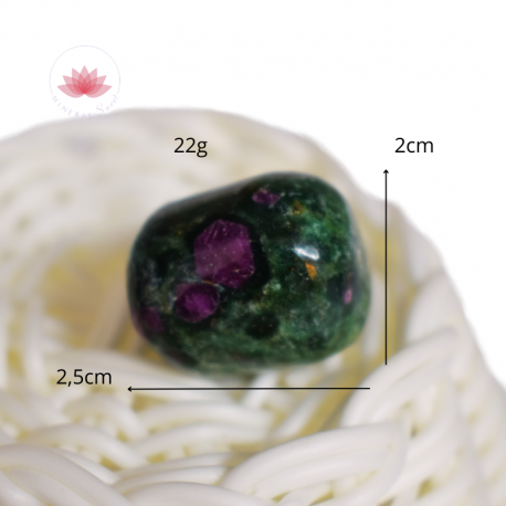 Rubis sur Zoïsite pierre roulée 1