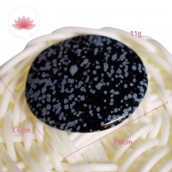 Galet Chakkra Obsidienne Flocon de Neige 2