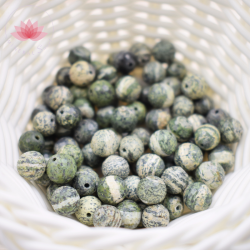 Séraphinite naturelle dépolie et facettée perles 8mm prix dégressifs