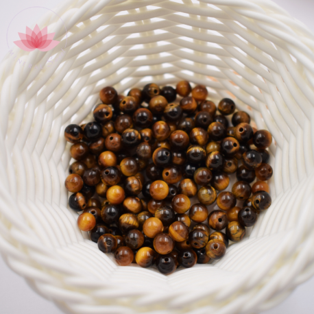 Oeil de Tigre naturel perles 6mm prix dégressifs