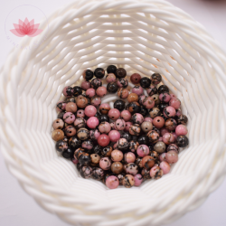 Rhodonite naturelle perles 6mm prix dégressifs