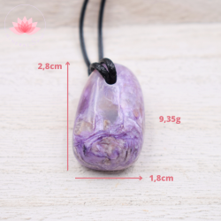 Charoïte pendentif avec cordon 2