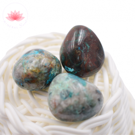 Chrysocolle lot pierres roulées 2