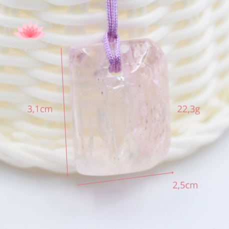 Kunzite polie pendentif 1
