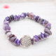 Bracelet Charoïte baroque avec Fleur de Vie