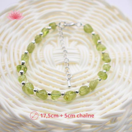 Pulsera perlas irregulares Peridoto y plata 1
