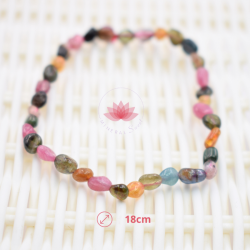 Pulsera Turmalina multicolor perlas nugget 2