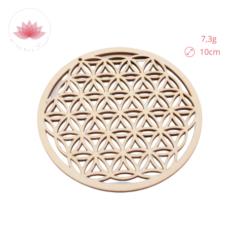 Fleur de vie taillé en bois petite taille