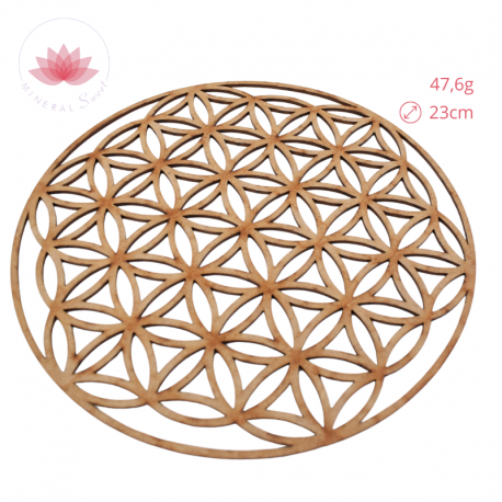 Fleur de vie taillée en bois grande taille