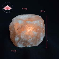 Portebougie en sel de l'Himalaya 3