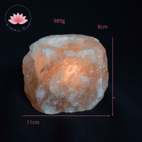 Portebougie en sel de l'Himalaya 3