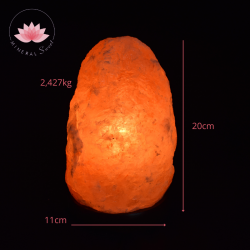 Lámpara de sal del Himalaya 2-4kg + cordón y bombilla M1