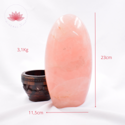 Quartz rose forme libre 1