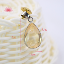 Pendentif Citrine goutte et argent 4