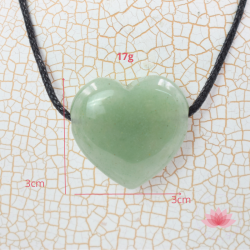 Aventurine pendentif coeur 2