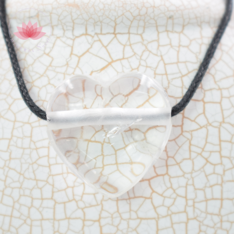 Cristal de roche pendentif coeur 2