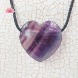 Fluorite pendentif coeur 1