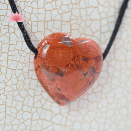 Jaspe rojo colgante corazón 1