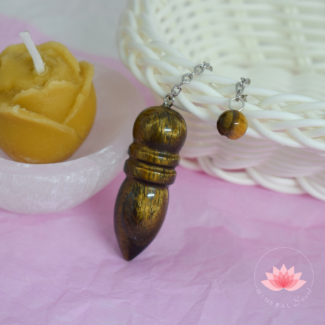 Oeil de Tigre Pendule Égyptien