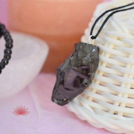 Pendentif Shungite cristal silver + cordon 6
