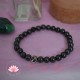 Pulsera Shungit hombre perlas redondas 8mm