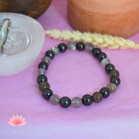 Pulsera Shungit y Labradorita