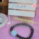 Bracelet Shungite + perle Calcedoine facetée
