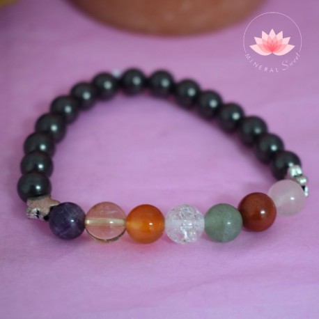 Bracelet Shungite + 7 Chakras