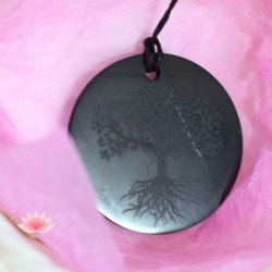 Pendentif Shungite gravée Arbre de Vie