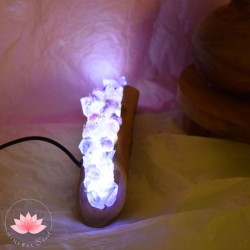 Lampe Bois et Améthyste 1