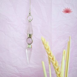 Pendule Cristal de roche pointes 5