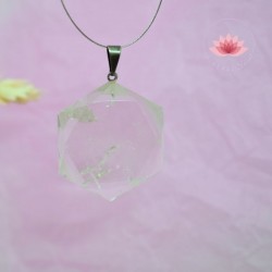 Cristal de roca colgante hexagrama 1