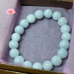 Pulsera Aguamarina perlas redondas 9mm