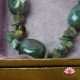 Pulsera Ágata musgo chips y piedras rodadas